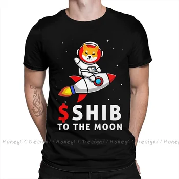 Shib Pentru Luna Shiba Inu Monedă Shiba Semn Shiba Crypto Bumbac Imprimare T-Shirt Camiseta Hombre Pentru Bărbați Moda Streetwear Tricou