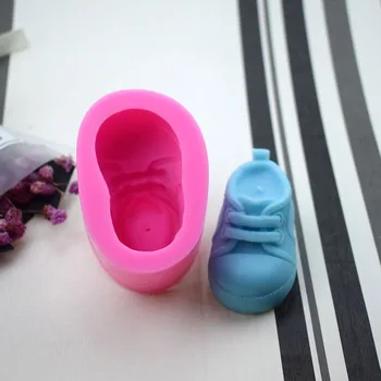 3D Silicon Tort Mucegai Fondant Săpun Mucegai Pantofi pentru Copii Fondant de Zahăr Ambarcațiunile de Cookie-Cutter Diy Decorare Tort Instrumente de Silicon Meserii