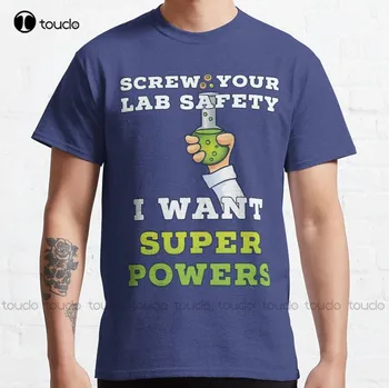 Șurub Laboratorul De Siguranță Vreau Super-Puteri Tricou Clasic T-Shirt Barbati T-Shirt Face Design Amuzant Art Streetwear Desene Animate Tee