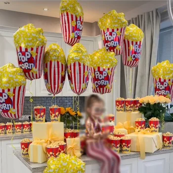 5pcs Popcorn Gogoasa Baloane Folie Aniversare pentru Copii Petrecere Copil de Dus Decorare Bomboane Dulce inghetata Petrecere de Vara, aer Heliu Globos