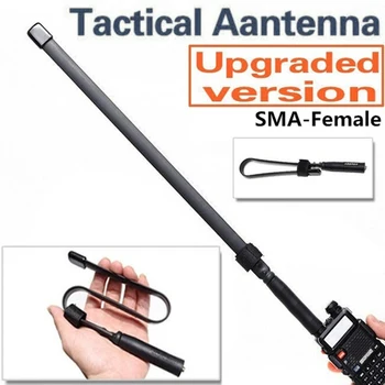 SMA-de sex Feminin Pliabil CS Tactice Antena Dual Band 144/430Mhz 20 Watt Pentru Walkie Talkie Baofeng UV-5R UV-82 Ham Radio Antena
