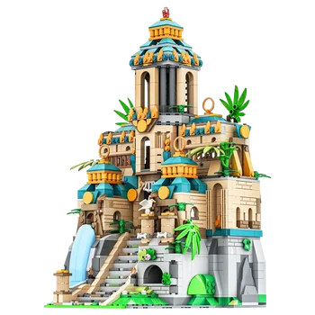 MOC Templul Pierdut Blocuri Joc DIY Model de Caramizi Castel Medieval Jucării Stabilește Arhitectura de Ansamblu Cărămizi Copii Cadou