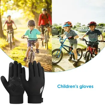 Non-Alunecare De Copii Mănuși Pentru Ciclism Biciclete Full Finger Touch Ecran Mănuși Se Potrivesc Fată Băiat Și Tineret Activități În Aer Liber
