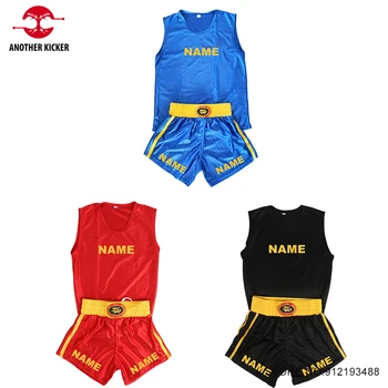 Box pantaloni Scurți Personalizate Muay Thai Shorts fără Mâneci Vesta Barbati Femei Copii, Arte Martiale, MMA Tricou Sanda Lupte Kickboxing Pantaloni