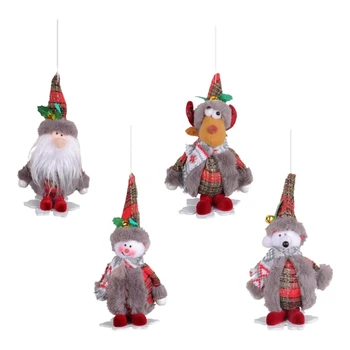 Ren Ornamente de Crăciun Copac Draperii Pandantiv Jucărie de Pluș pentru Cadou de Crăciun