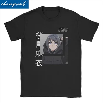Sakurajima Mai Harajuku Ullzang T-shirt pentru Bărbați, Femei Sexy Bunny Fata Senpai Anime Waifu Estetice Bumbac Tricou Topuri de Vara