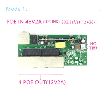 Putere inversă Buck POE switch POE IN/OUT5V/12V/24V 90W/5=315W 100mbps 802.3 AT 45+78 - DC5V~35V distanță lungă serie Vigoare POE