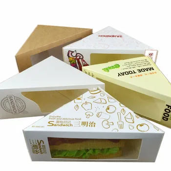 Personalizate productEco-friendly ieftine pret custom forma și stilul de imprimare sandwich cutie de ambalaj