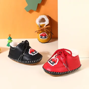 Baby Pantofi de Copil în Toamna și Iarna cu Fleece Moale Tălpi Interioare și în aer liber 0-1 Ani, de sex Masculin și de sex Feminin Pantofi pentru Copii