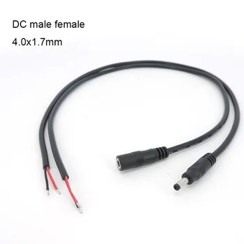 50cm 4.0x1.7mm 2pin DC sex feminin de sex Masculin cablu prelungi cablul conectorului de Alimentare DC Plug extensia wirediy reparații Jack adaptor c1