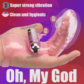 Jucarii sexuale pentru Femei cu Degetul Penis artificial Maneca Vibrator punctul G Masaj Clitoris Stimula Femei Masturbare Gay Orgasm Penis de extindere