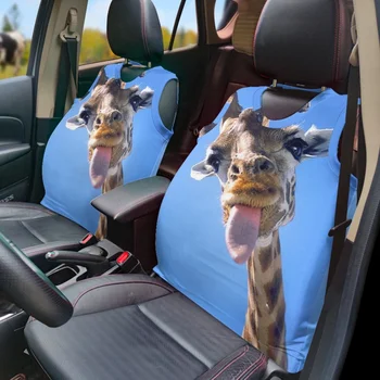 Girafa amuzant 3D Design Auto Vesta Huse Scaun Față rezistent la apa Usor de instalat Vehicule Loc Proteja 2 buc/Set Accesorii