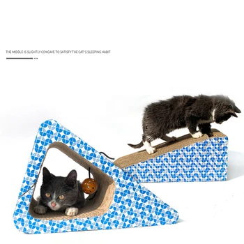 Pisici De Carton Zero Bord Cat Scratcher Toy Pad De Slefuire A Unghiilor Interactive Mobilier De Protecție Ondulat Hârtie Jucărie Pisica