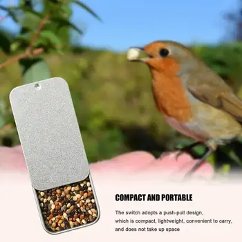 Pasăre Gustare Recipiente Cu Capace De Siguranță, Igienă, Hrană Pentru Păsări Cutie Cu Push Pull Design Pentru Papagal Pasăre Produsele Alimentare Alimentator Cutie