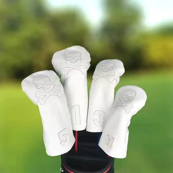 Craniu din Piele PU Golf Club Pădure Acopere Capul Driver Pasei Hibrid Lama Ciocan Crosa Set Mixt Impermeabil #1 #3 #5 UT Protector
