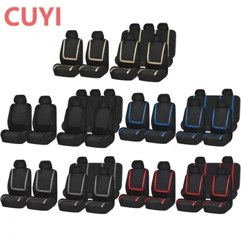 4/9 Pc-uri Auto pentru SEAT Cover Material Negru Set Complet de Masina potrivit Pentru Masina Camion Vechiles Respirabil și Moale pentru a Pernei SCAUNULUI