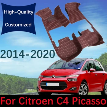 Personalizate din Piele Auto Covorase Pentru Citroen C4 Picasso 2014-2020 Anti-murdărie Automobile covoare Covoare Pad Accesorii de Interior
