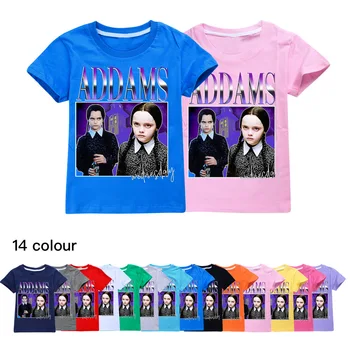 Vara 3D de Imprimare Tricou Copii Streetwear Top Nou Film Wendsday Addams miercuri Tricou Fete Baieti Haine de Moda Harajuku Tee