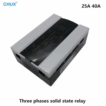 CHUX RSS Trei Faze Solid state Relay 25A, 40A 60A 24V DC la 240V 480V AC DA ZG33 3-32VDC 3 faze Relee SSR