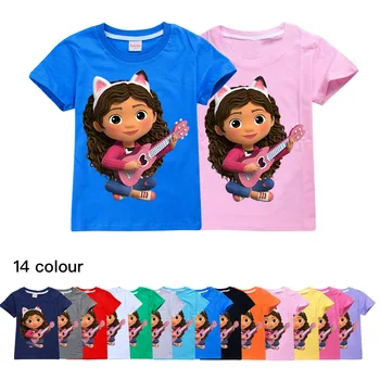 Anime Gabby casă de Păpuși, Haine pentru Copii T-shirt de Vara Baieti draguti Gabby Pisici Tee de Îmbrăcăminte pentru Copii Fete de Vara cu Maneci Scurte Topuri