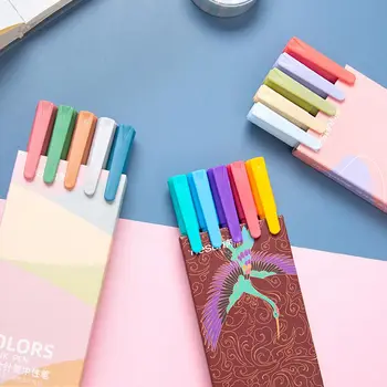 Durabil 5 Culori Netede Student Daruri Staționare Marker Set Semnarea Scriere Stilou Pix cu Gel de Culoare stilou