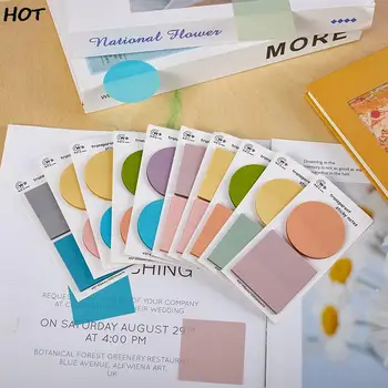 1Set Morandi Culoare Transparent Lipicios Note Memo Pad Autocolante de zi cu Zi Pentru a Face Lista de Hârtie Notă Pentru Elev de Birou Rechizite