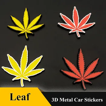 1buc 3D metal Personalitate frunze de arțar autocolante auto Iarba Frunze de Vinil Taie Autocolant Auto pentru TOYOTA, Suzuki, Mazda, NISSAN Accesorii auto