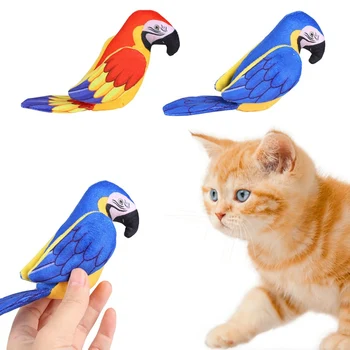 Simulare de Pasăre Interactive Jucarii Pisica Papagal Forma Jucării pentru animale de Companie Guma de Sunet Produse pentru animale de Companie pentru Pisoi Pisică Accesorii Consumabile pentru animale de Companie