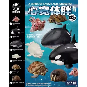 Original Animal Planet Râdă și să Crească Grăsime Marin Ucigaș Balena Rechin Alb Qversion Anime Model Jucării, Cadouri de Colectie Ornament