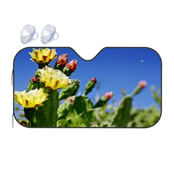 Desert Cactus Florale Imprimate Mașină de Parbriz Parasolar Universal Pliabil Bloca Razele UV, Parasolar Interior Protector Accesorii