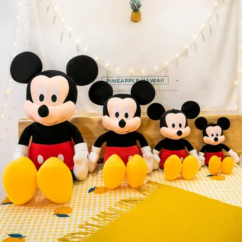 Disney Jur de 35-100cm Mickey Minnie Jucărie de Pluș Papusa Mare Mickey Mouse Super-Moale de Pluș Scurt Papusa Pernă Papusa de Fata Cadou