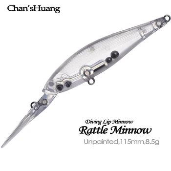 Chan'sHuang10PCS 115mm 8.5 g Nevopsite Atrage Minnow Adânc Scafandru Manivela Wobbler Plutitoare Jerkbait Spații Momeli pentru Pescuit