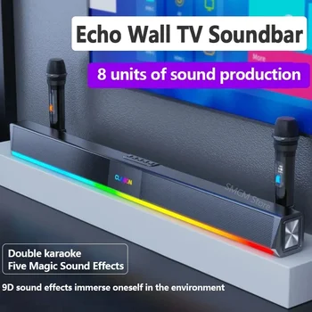 Home Theater Karaoke stereo subwoofer benzi de caseta de sunet de 100W de Mare Putere fără Fir Bluetooth Boxe cu MICROFON Dual SetTV Echo Perete