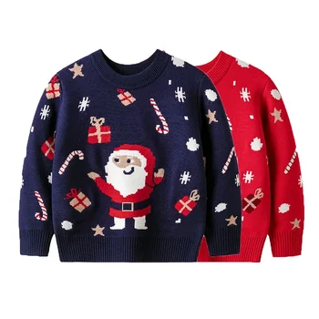 Băieți Și Fete De Crăciun Pulovere Tricotate De Toamna Iarna De Crăciun Pulover Cald Îmbrăcăminte Pentru Copii 2023 Nou Copil Moș Crăciun Pulovere De 2-6 Ani