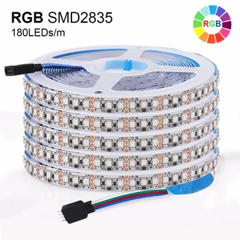 5M RGB LED Strip Lumina 12V 60/120/180LEDs/m SMD3535 Flexibile Banda LED 5mm 8mm 10mm Impermeabil Panglică cu LED-uri pentru lumina de Fundal de Decor