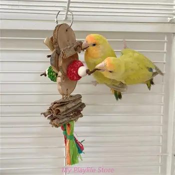 Păsări de companie Dinte Mesteca Jucărie Naturale Paie de Porumb pentru Papagalul Conure Cacadu Dintii de Slefuire Jucărie Colivie Jucarii