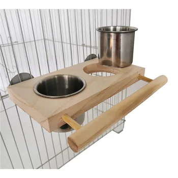 Hrănirea păsărilor Cupe pentru Cușcă Papagal Alimentator de Alimentare cu Apă Bol 2 in 1 Pasăre Biban Alimentator din Otel Inoxidabil Papagal Căni