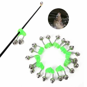 10BUC/Pack Strălucire În Întuneric Pescuit Fluorescente Tijă de Pescuit Polul Sfat Clip Twin Clopot de Alarmă de Alertă Cutie de Inel Accesoriu instrument