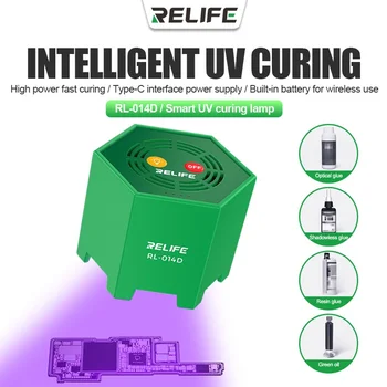 RELIFE RL-014D Inteligent Uscare UV Lampă de Mare Putere Întărire Rapidă,de Tip C Interfață de Alimentare pentru UV Gue Instrumente de Reparare